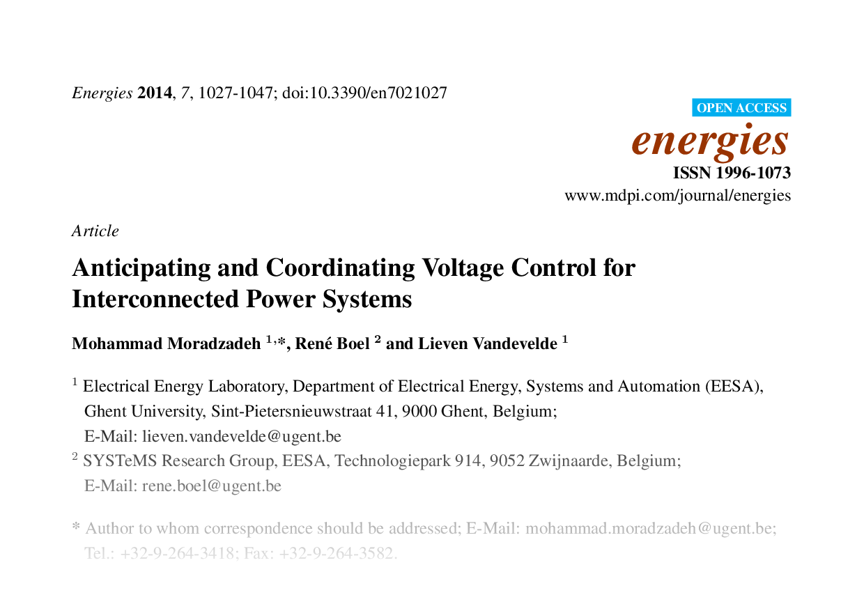 Anticipating and Coordinating Voltage Control for Interconnected Power Systems