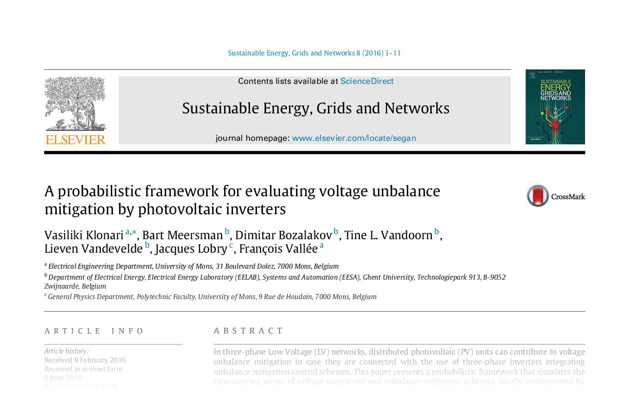 A Probabilistic Framework for Evaluating Voltage Unbalance Mitigation by Photovoltaic Inverters