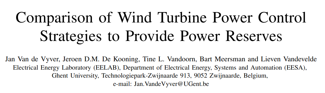 Comparison of Wind Turbine Power Control Strategies to Provide Power Reserves