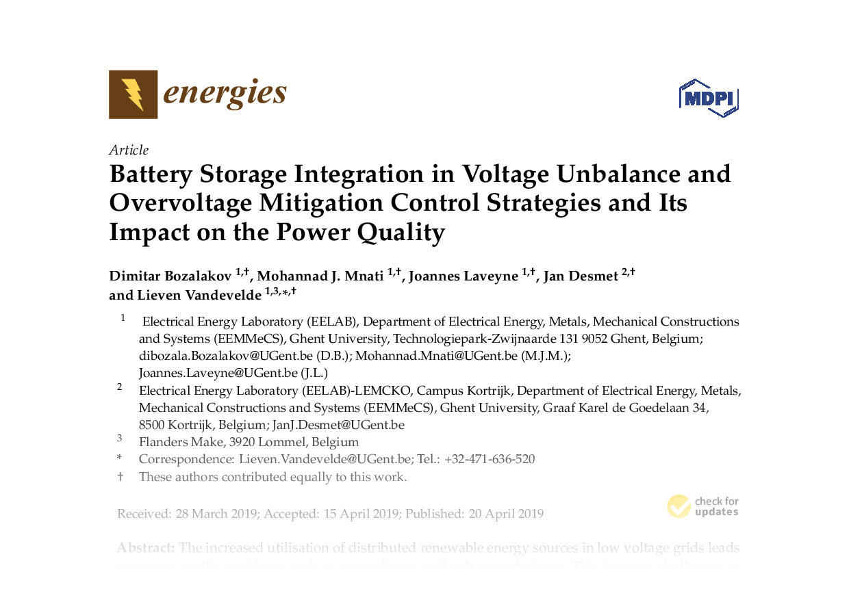Battery Storage Integration in Voltage Unbalance and Overvoltage Mitigation Control Strategies and its Impact on the Power Quality
