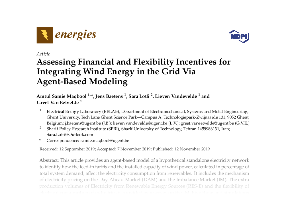 Assessing Financial and Flexibility Incentives for Integrating Wind Energy in the Grid via Agent-Based Modelling