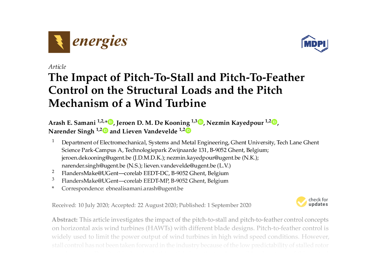 The Impact of Pitch-to-Stall and Pitch-to-Feather Control on the Structural Loads and the Pitch Mechanism of a Wind Turbine