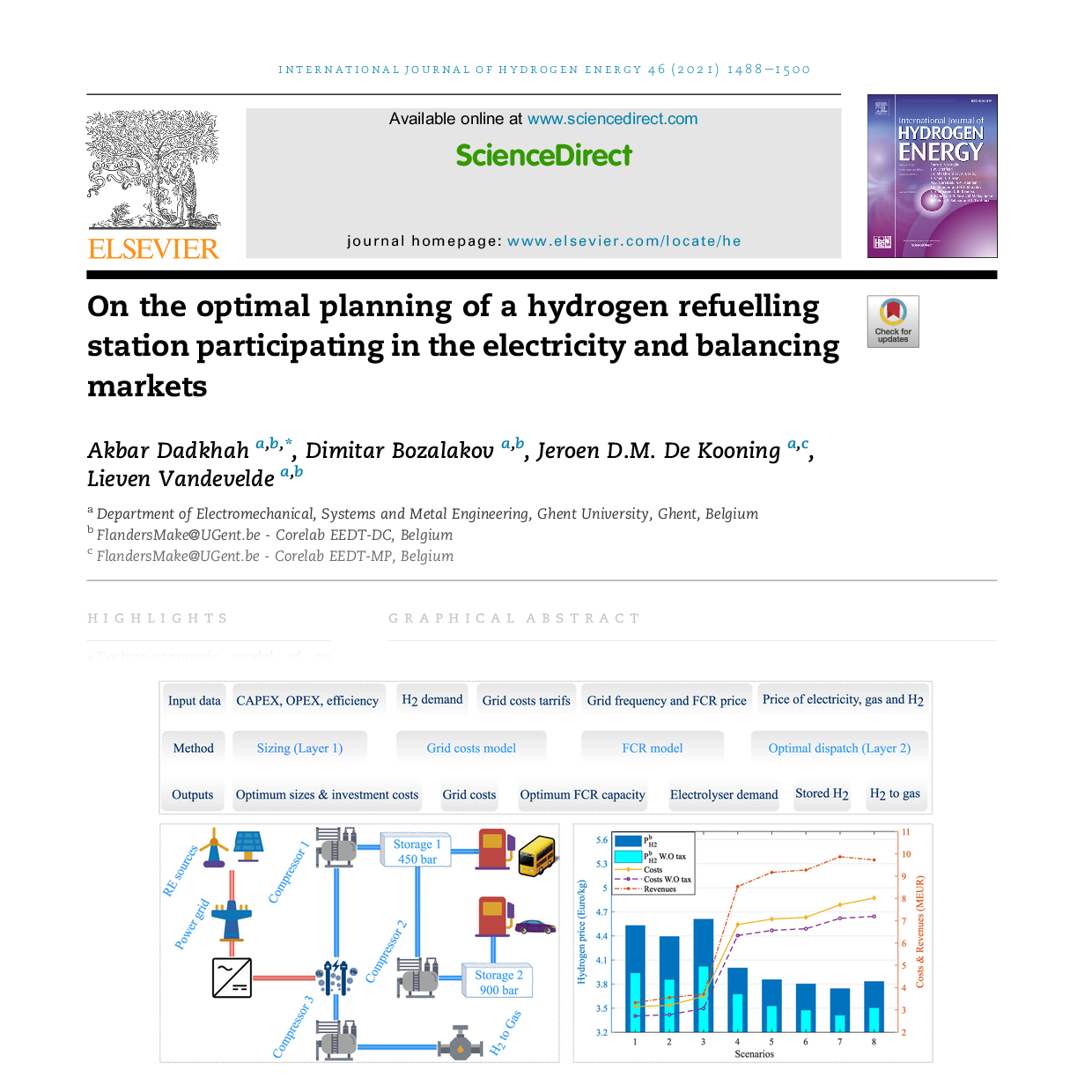 On the optimal planning of a hydrogen refuelling station participating in the electricity and balancing markets