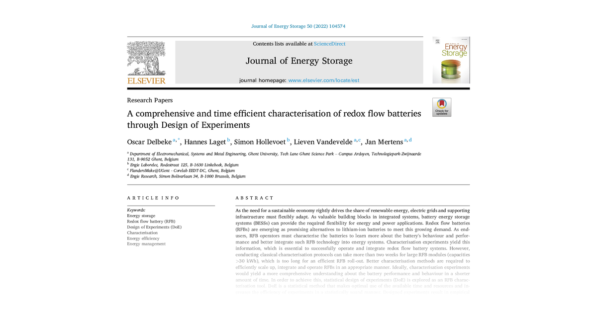 Journal of Energy Storage   by Elsevier