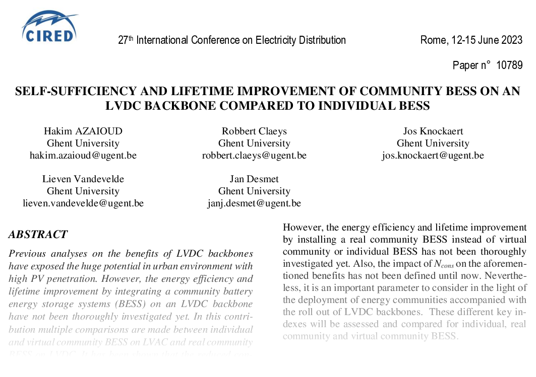 Self-sufficiency and Lifetime Improvement of Community BESS on an LVDC Backbone Compared to Individual BESS