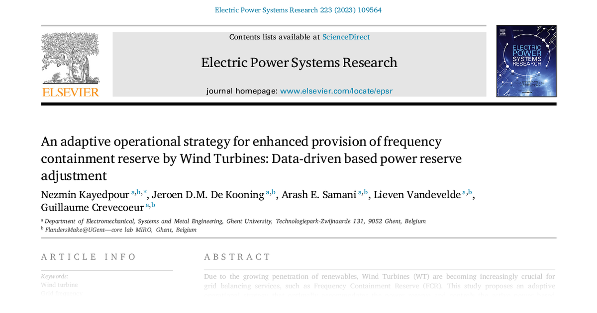 An Adaptive Operational Strategy For Enhanced Provision Of Frequency