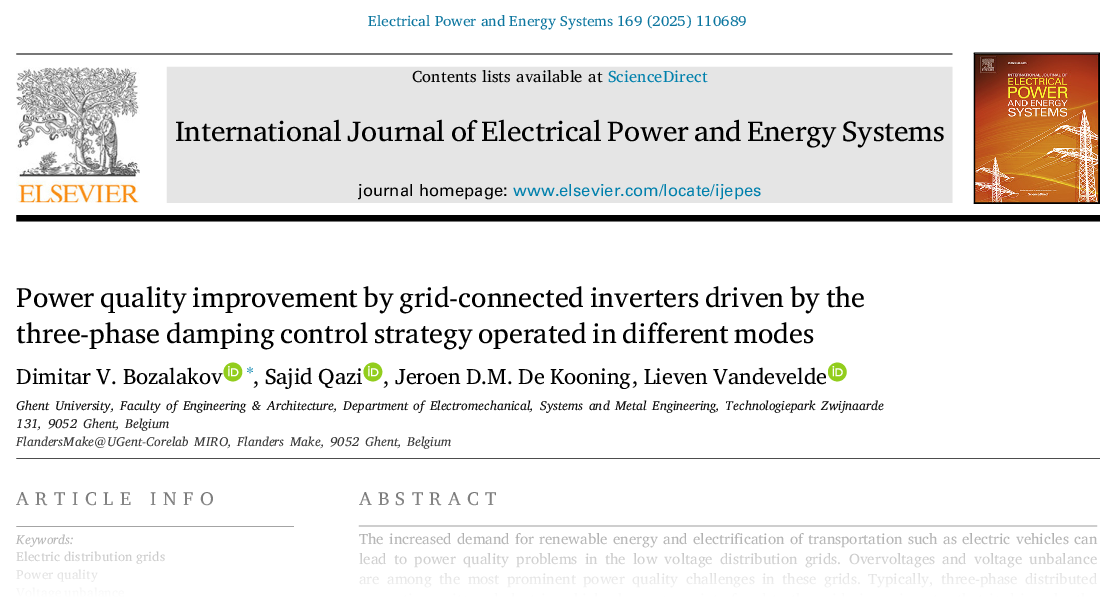 Power quality improvement by grid-connected inverters driven by the three-phase damping control strategy operated in different modes