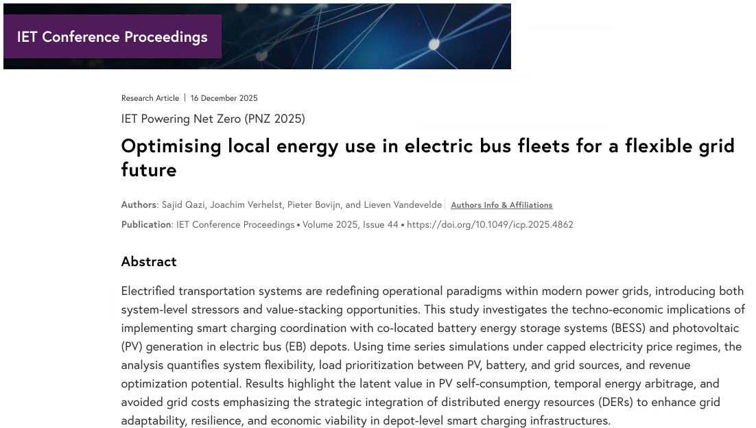 Optimising local energy use in electric bus fleets for a flexible grid future