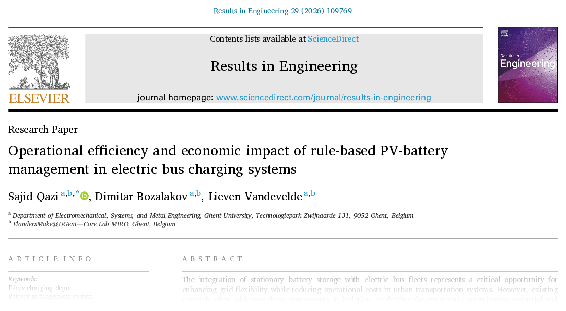 Operational efficiency and economic impact of rule-based PV-battery management in electric bus charging systems