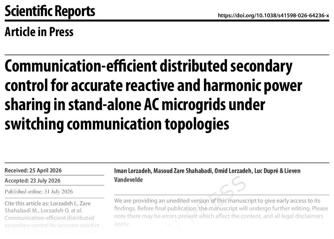 Communication-efficient distributed secondary control for accurate reactive and harmonic power sharing in stand-alone AC microgrids under switching communication topologies