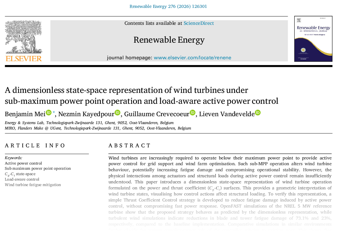 A dimensionless state-space representation of wind turbines under sub-maximum power point operation and load-aware active power control