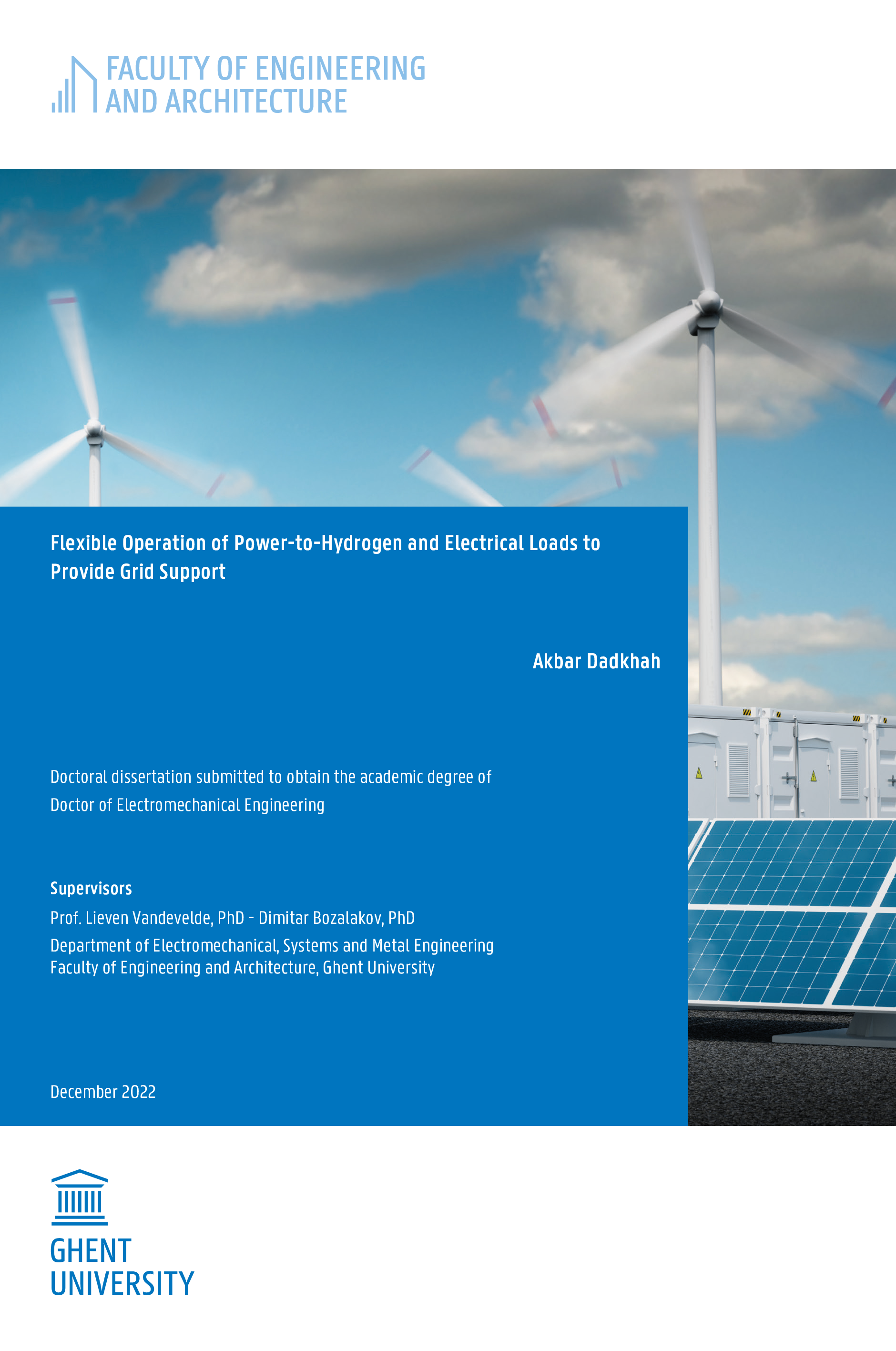 Flexible Operation of Power-to-Hydrogen and Electrical Loads to Provide Grid Support