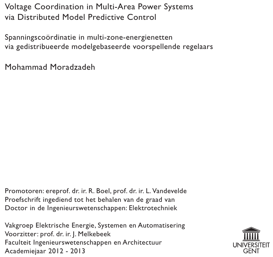 Voltage Coordination in Multi-Area Power Systems via Distributed Model Predictive Control
