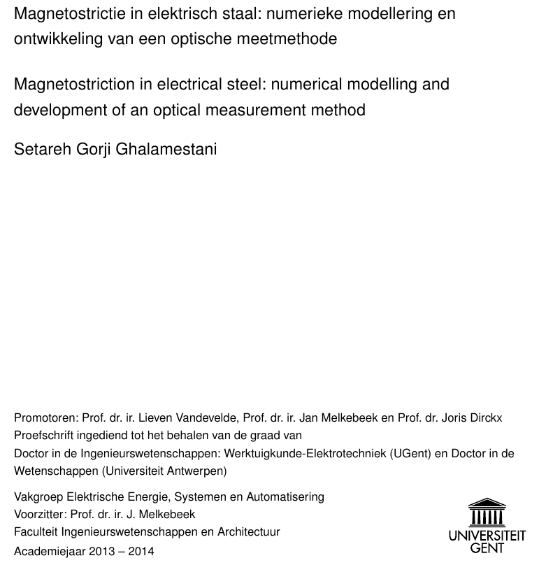 Magnetostriction in electrical steel: numerical modelling and development of an optical measurement method